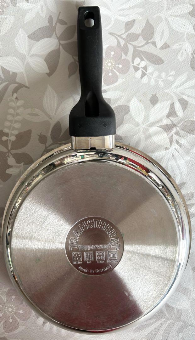 ー品販売  タッパーウエア 蓋付き ステンレスフライパン24cm 調理器具