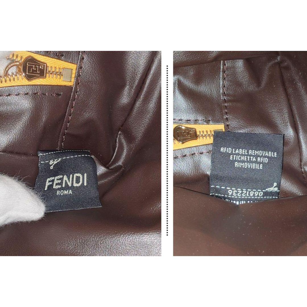 FENDI ビューティ ポーチ スモール FFエンボス ズッカ イエロー
