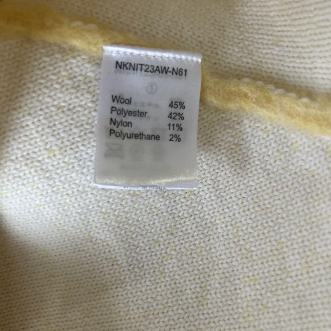 NKNIT 黄色 クロップドニット