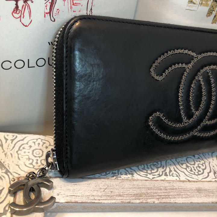 通販大人気 美品 ラウンドジップ ココマーク 正規品 OfuGr-m12649560172 シャネル CHANEL 長財布 新作登場限定SALE