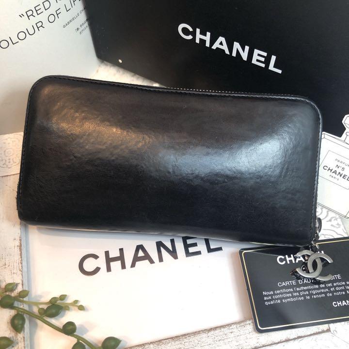 通販大人気 美品 ラウンドジップ ココマーク 正規品 OfuGr-m12649560172 シャネル CHANEL 長財布 新作登場限定SALE