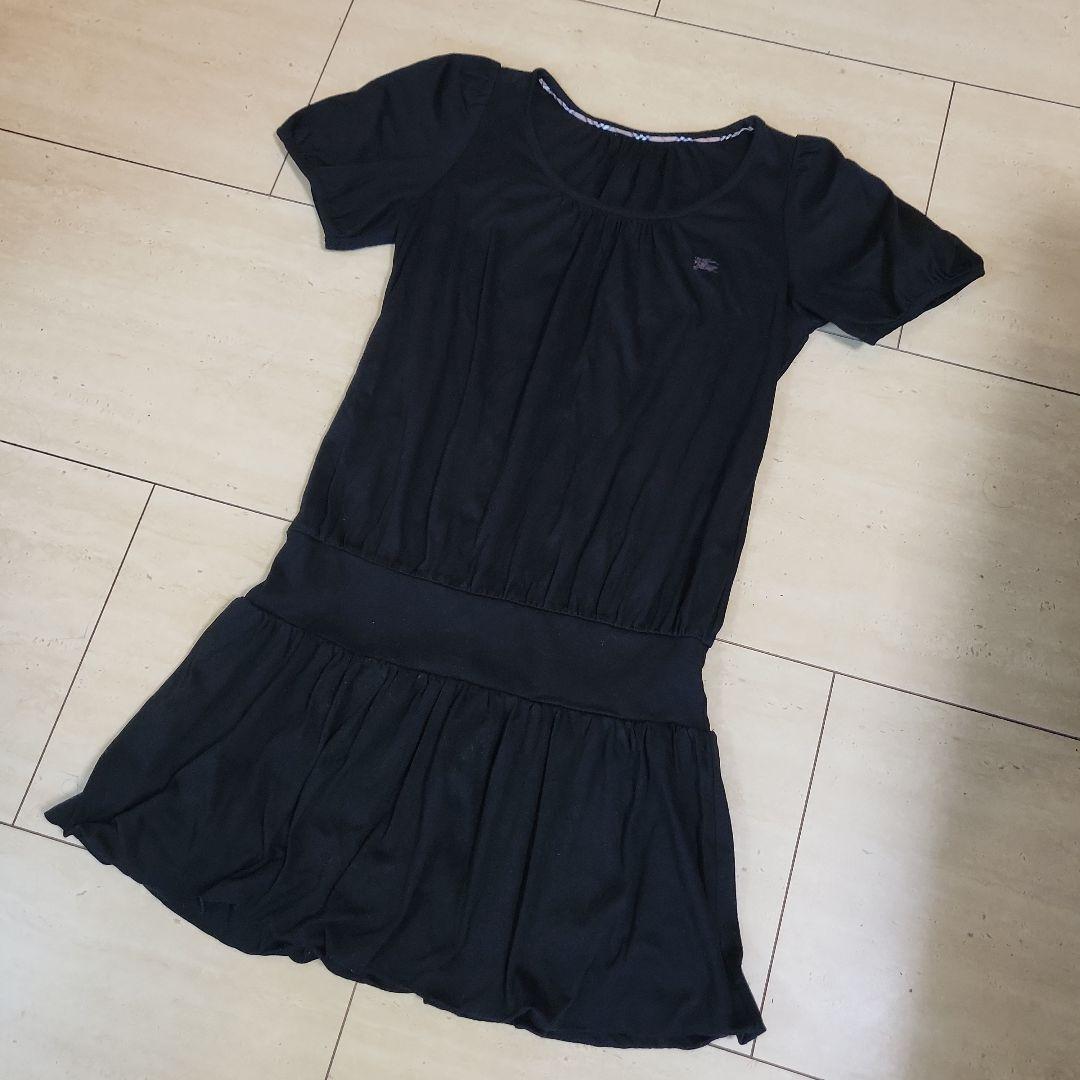 百貨店福袋 パフスリーブワンピース バーバリーブルーレーベル 38黒 メルカリ - ワンピース