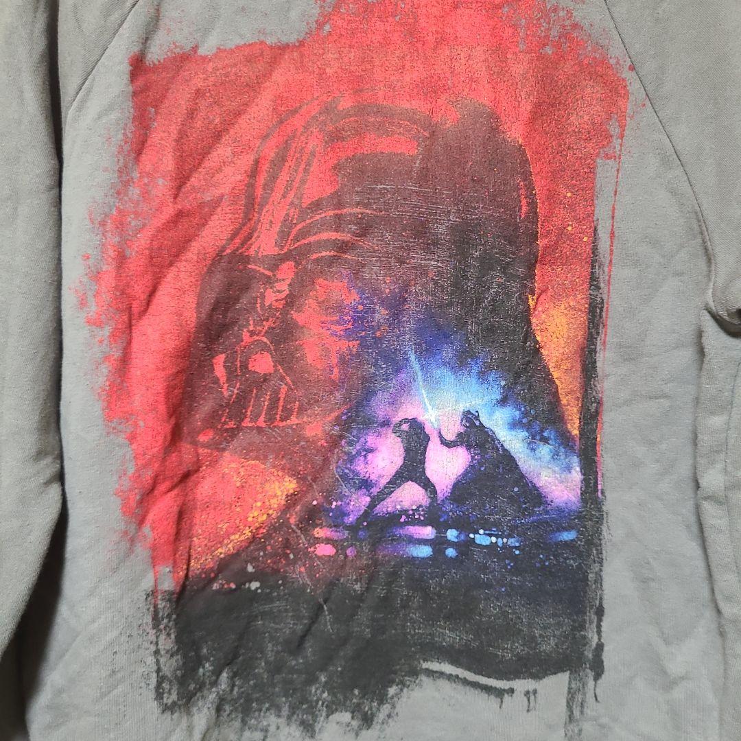 スターウォーズ STAR WARS　パーカー　バックプリント　グレー　US　M