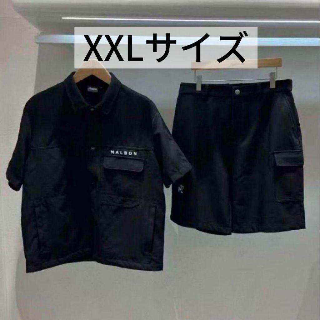 MALBON ☆GOLFマルボンゴルフ メンズ セット 2点セットブラックXXL