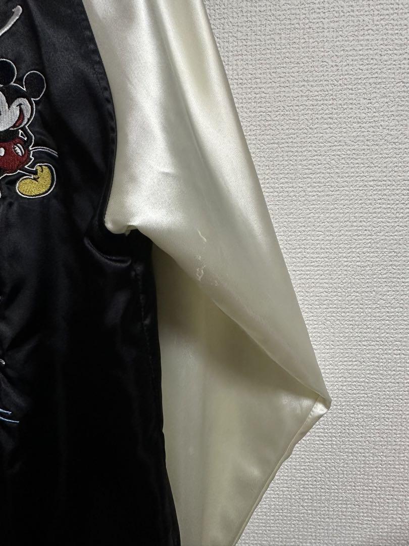 マコ【Disney】ディズニー　ミッキー　シルク　スカジャン　M　used 早い者勝ち！】Disney ディズニー ミッキーマウス スカジャン