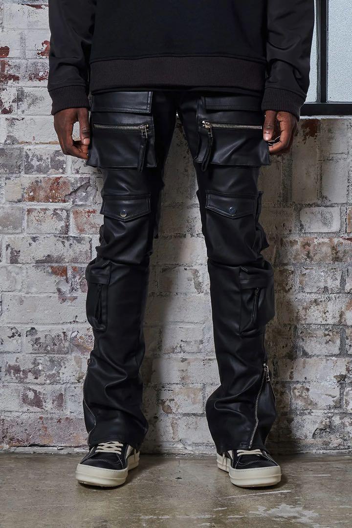 男性に人気！ メルヴィンスPARACHUTE SLIM CARGO PANTS BLACK パンツ パンツ