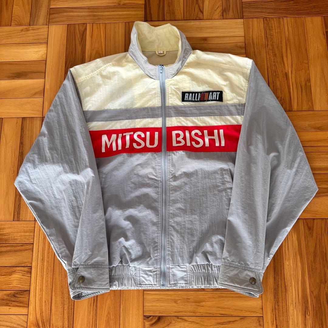 90s ヴィンテージ 三菱ラリーアート ナイロンジップアップジャケット ブルゾンXL LL