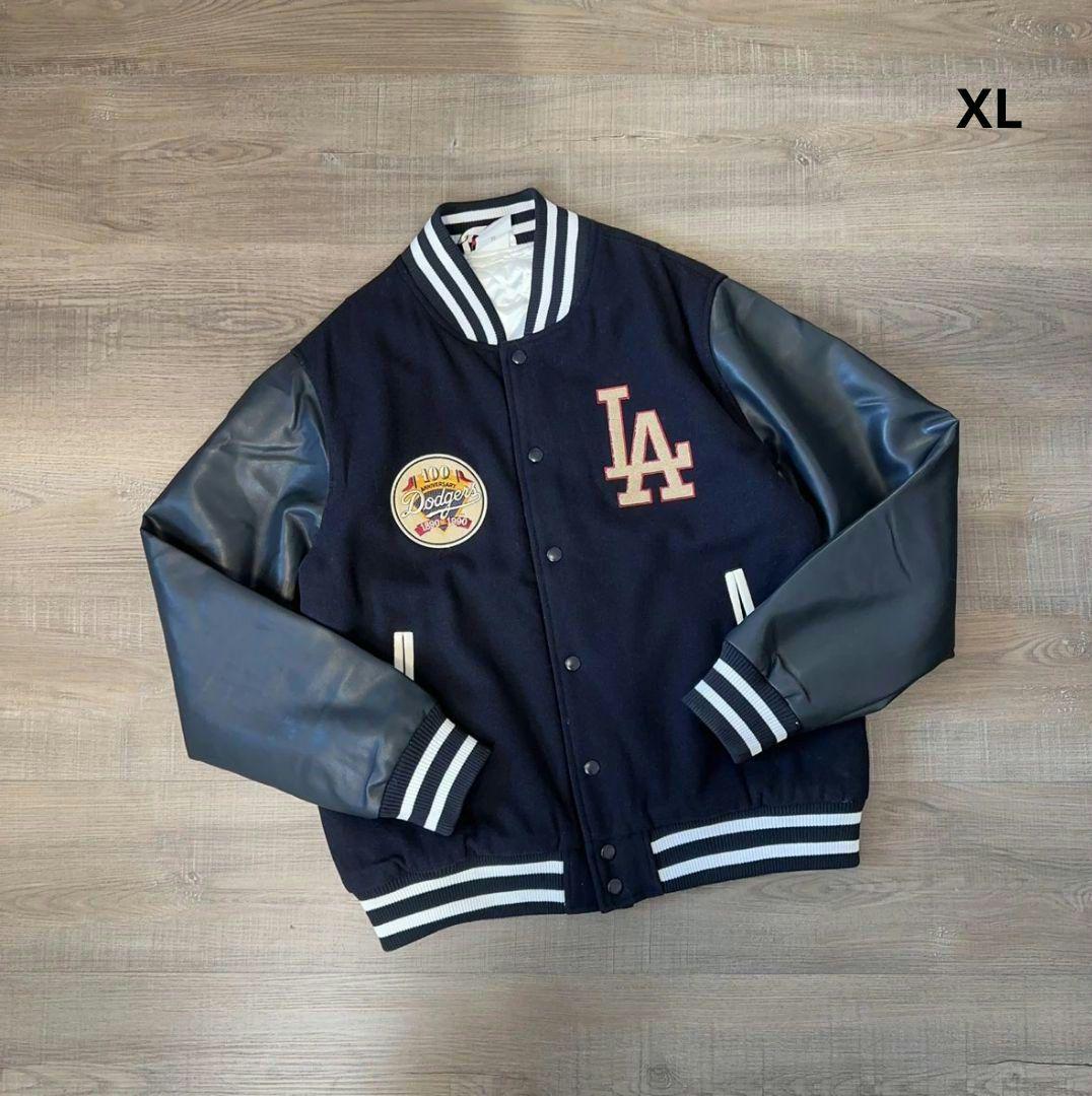 ニューエラ MLB ロサンゼルス ドジャース 刺繍ロゴ 袖レザー