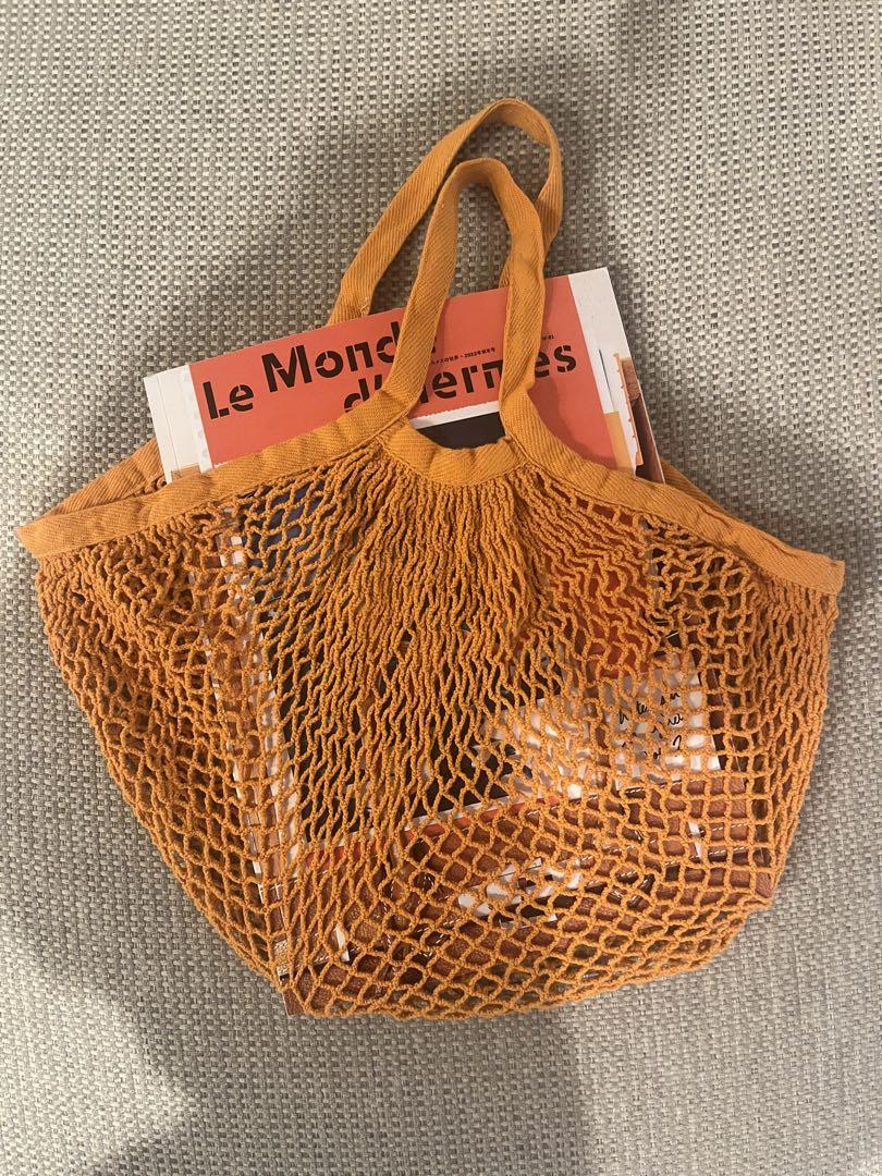 525円 【ラッピング不可】 エルメス エコバッグ 編みバッグ オレンジ ブランド本