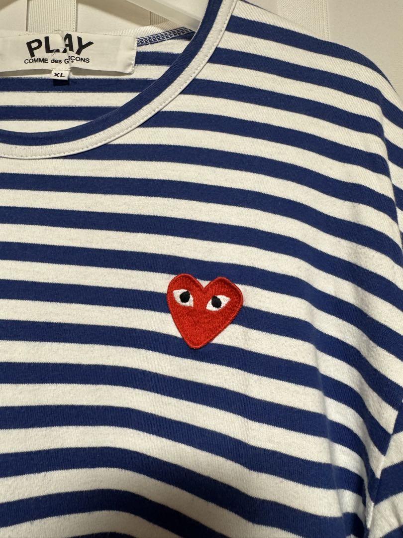 play Comme des Garçons ストライプ長袖カットソー XL - メルカリ
