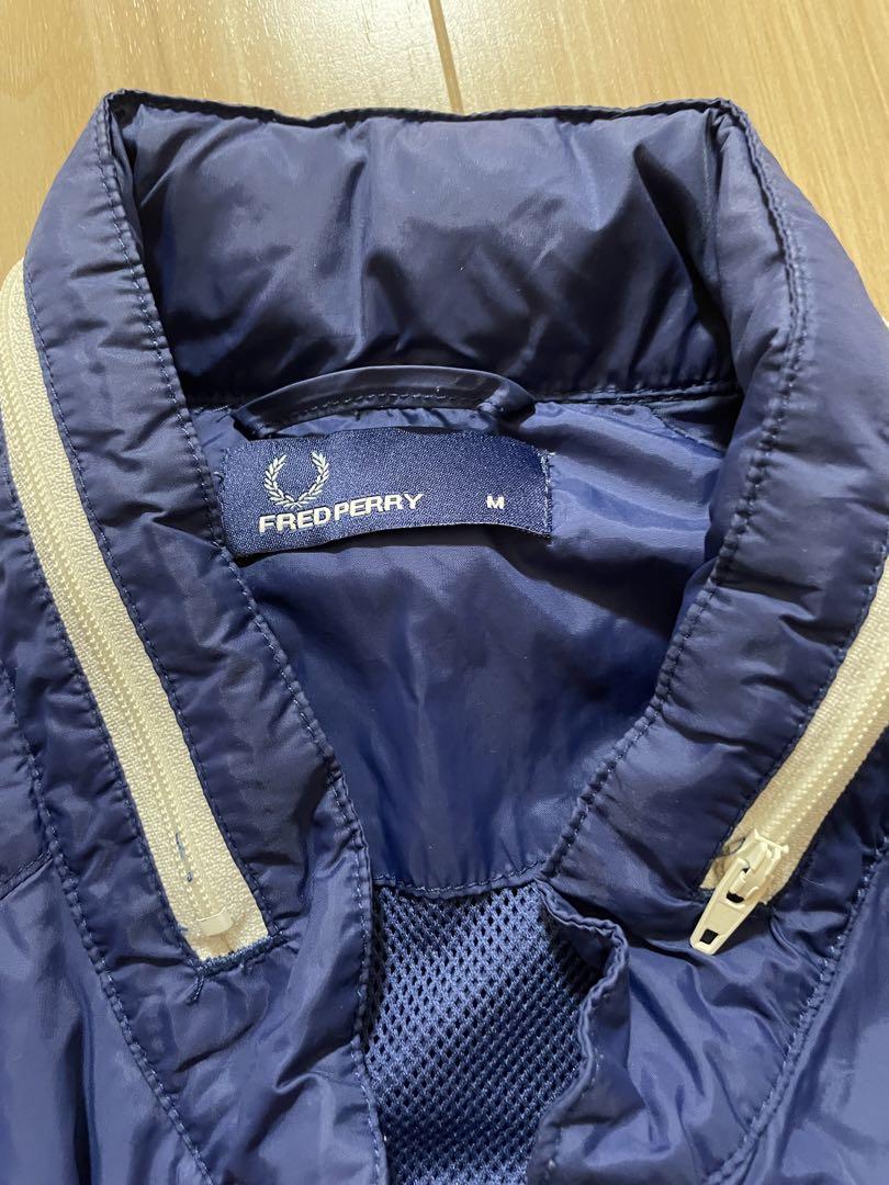 FRED PERRY ネイビー ナイロンジャケット M