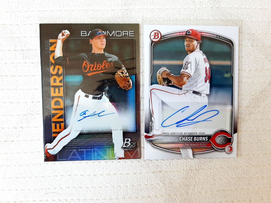 bowman CHASE BURNS チェイスバーンズ　直筆サイン　ガナヘン