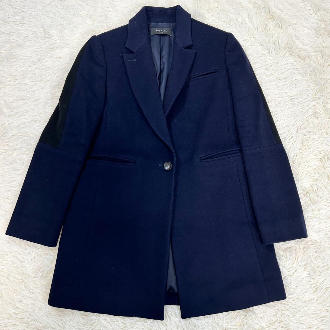 超熱 美品 L カシミヤ混 チェスターコート ポールスミス Smith Paul ジャケット・アウター
