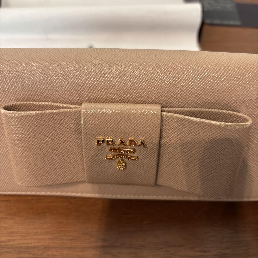 PRADA サフィアーノレザー リボン長財布