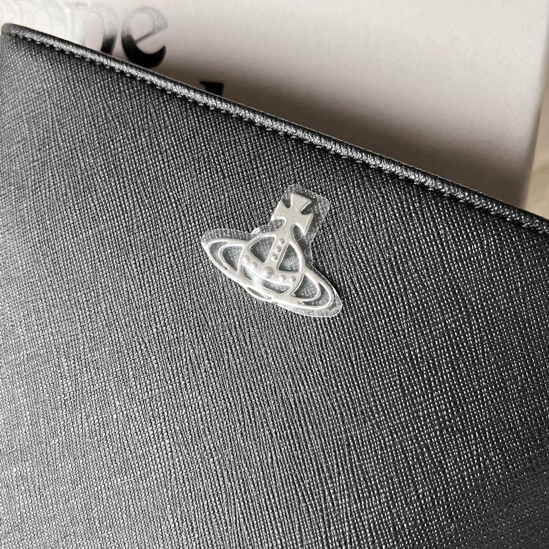 新品*VivienneWestwood *ブラックサフィアーノ ショルダーバッグ