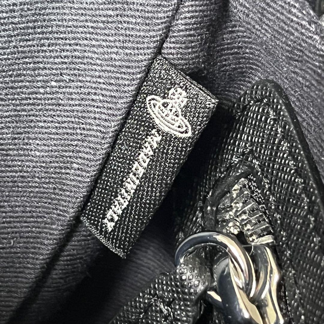 新品*VivienneWestwood *ブラックサフィアーノ ショルダーバッグ