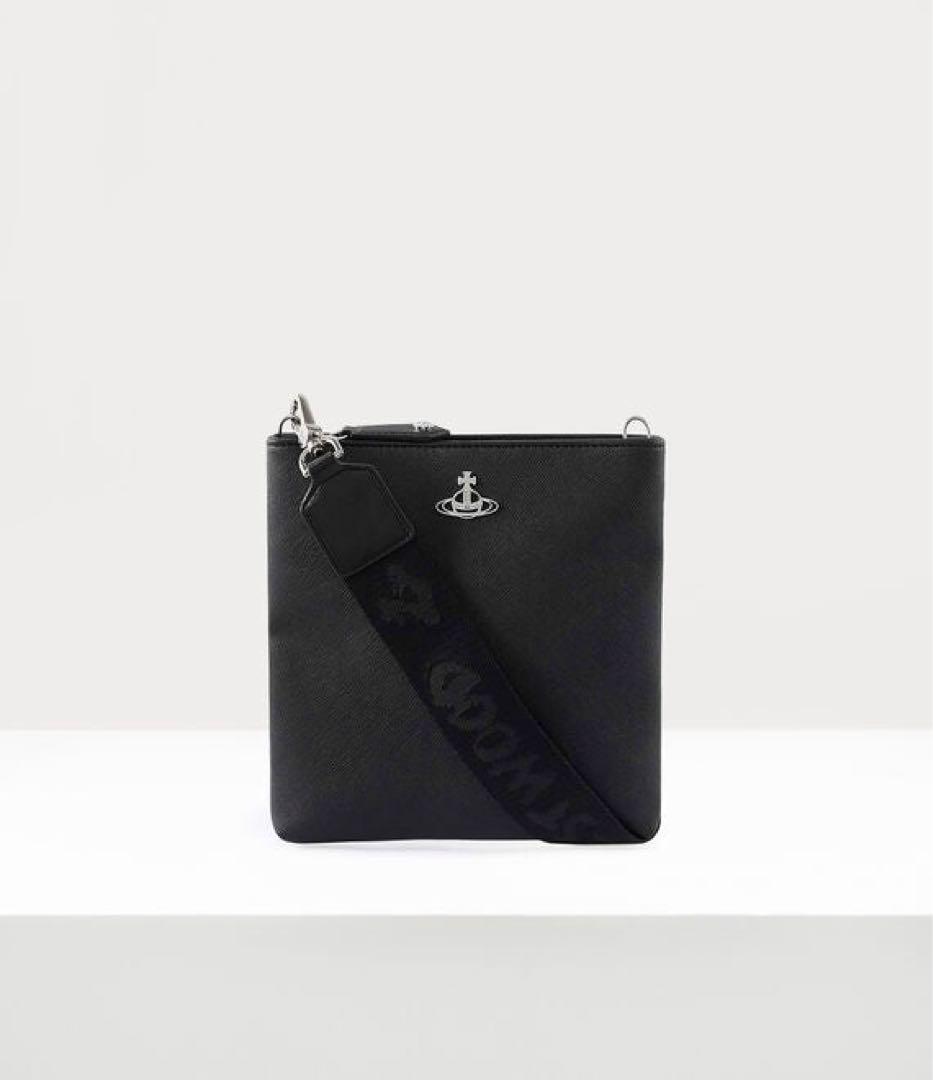 新品*VivienneWestwood *ブラックサフィアーノ ショルダーバッグ