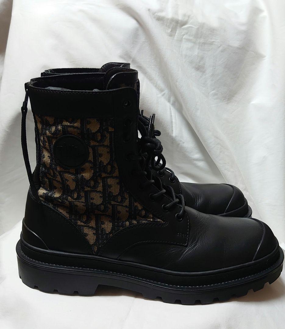 DIOR×STUSSY  オブリークエクスプローラーレザーブーツ