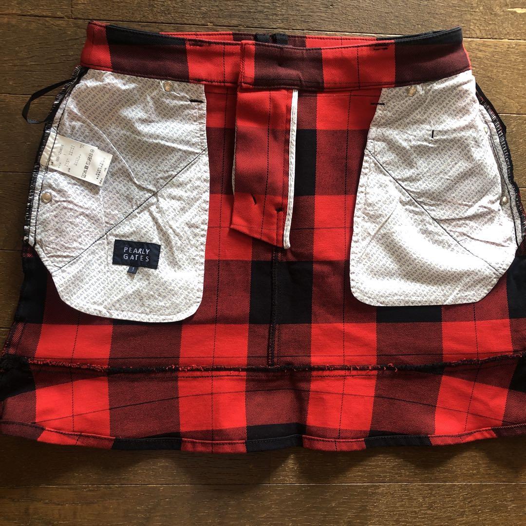 美品　パーリーゲイツ　チェック　スカート　1