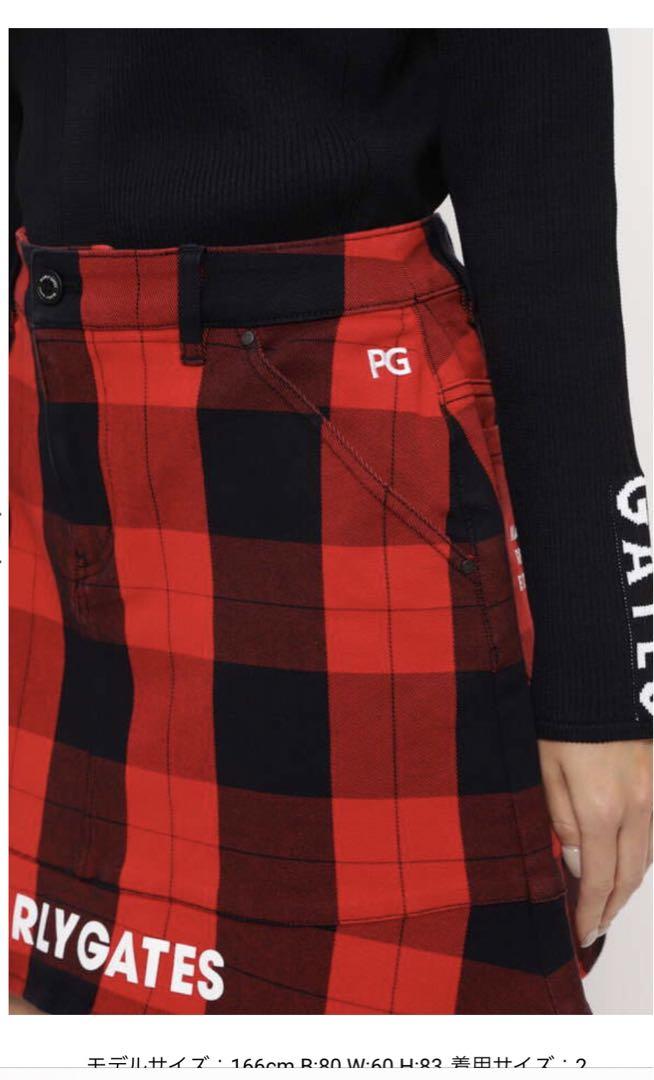美品　パーリーゲイツ　チェック　スカート　1