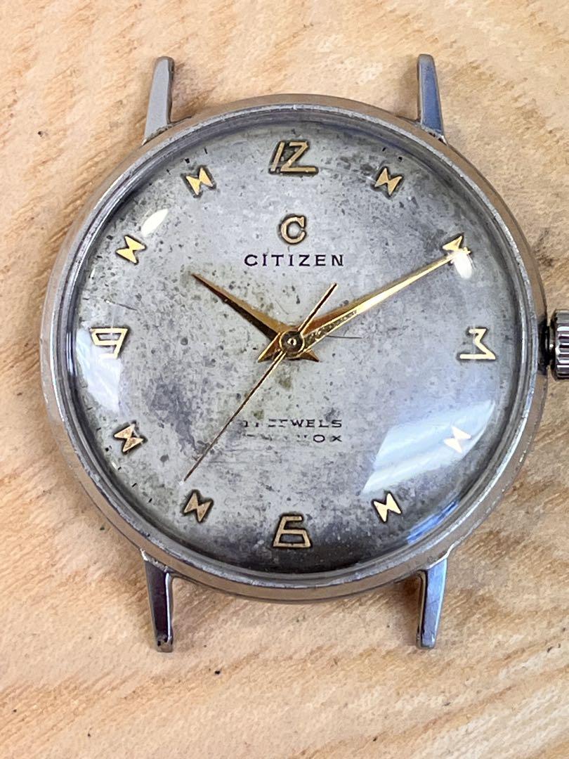 シチズンセンターセコンド　可動品　citizen 珍しいインデックス