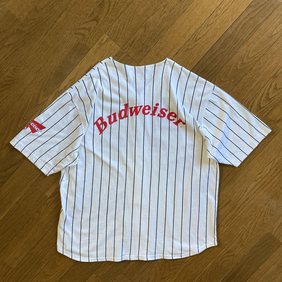 【おトク】 90s Cardinals Budweiser ベースボールシャツ L 白 - メルカリ 応援グッズ