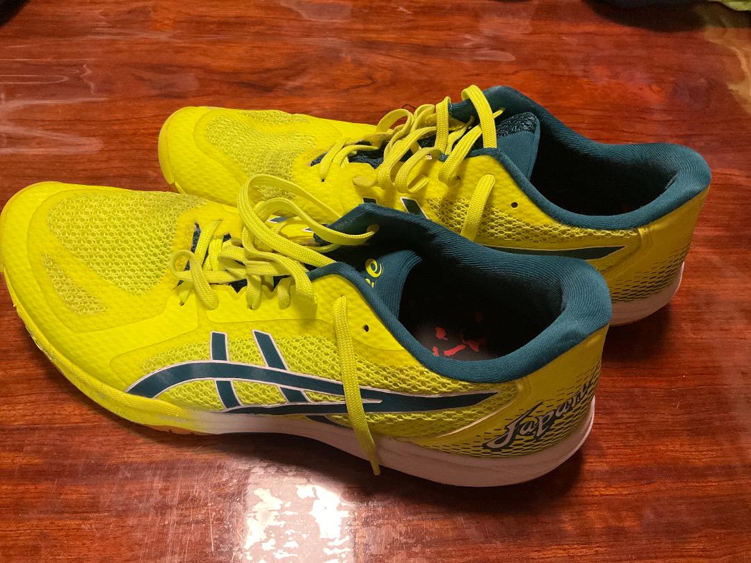 ASICS バレーボールシューズ イエロー ASICS スカイエリート バレーボールシューズ 25.0cm 蛍光