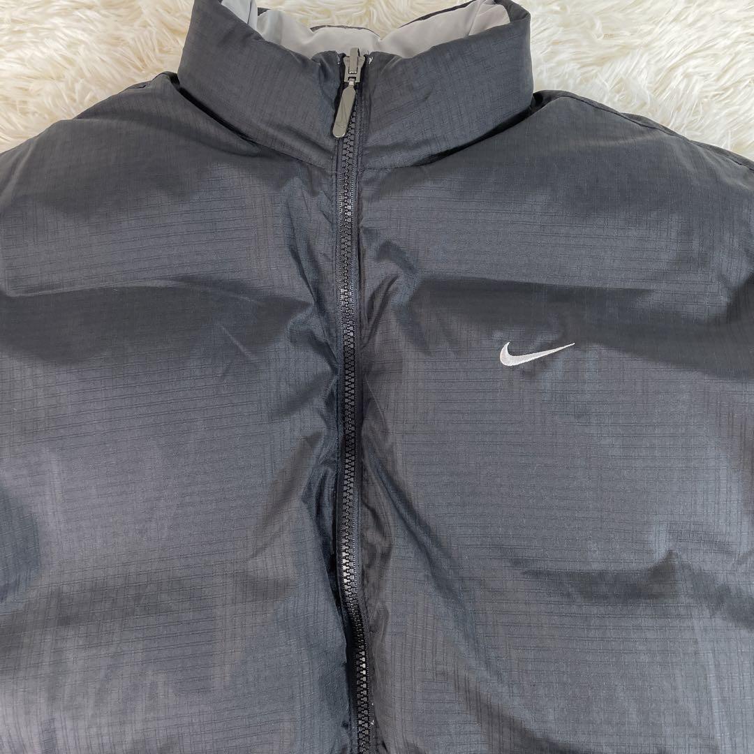 品質が完璧 ダウンジャケット NIKE リバーシブル Lサイズ 肉厚 ブラック/グレー ジャケット・アウター