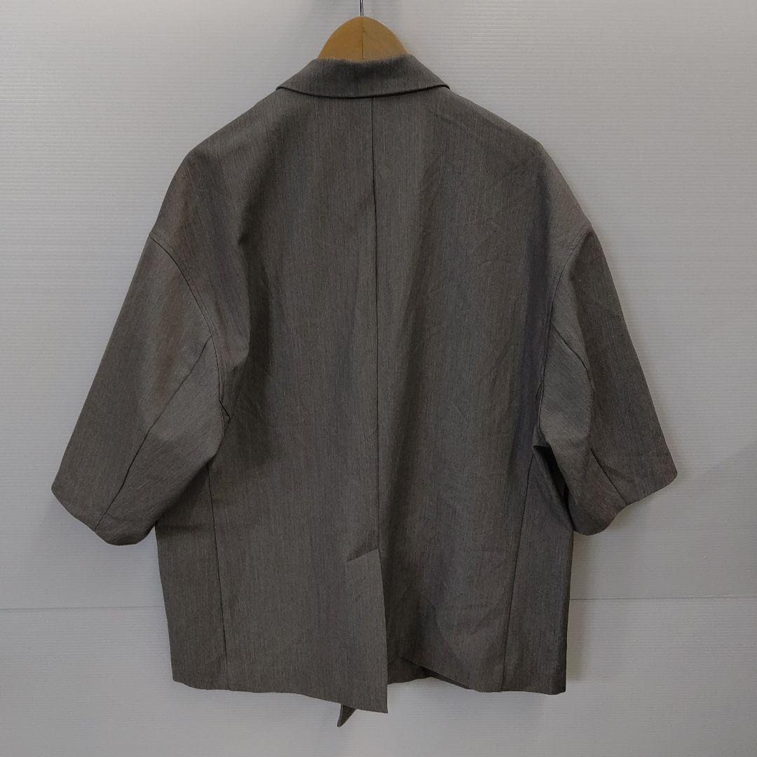 【CLEL】バックブラッシュドTR ダブルブレスト半袖テーラードジャケット S CLEL】Back Brushed TR Double Breasted Short Sleeve Tailored