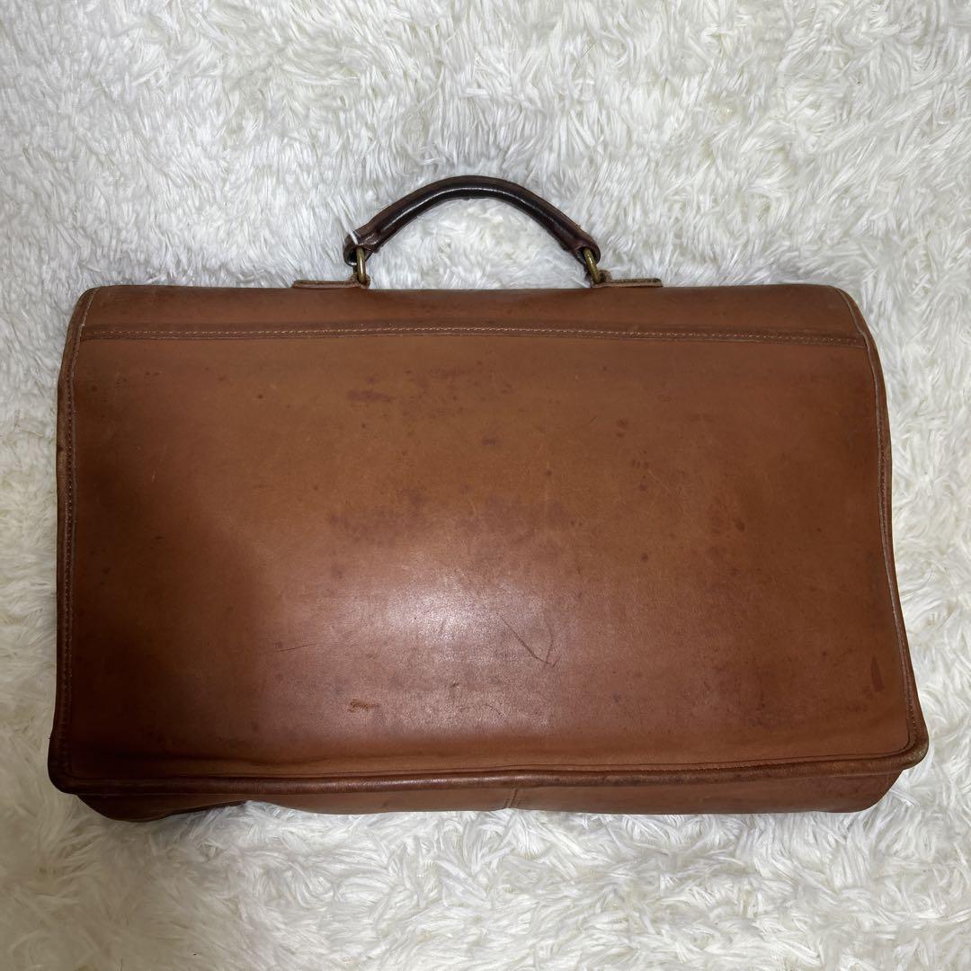 【美品】COACH ビジネスバッグ 2way 大容量 90s レザー ブラウン