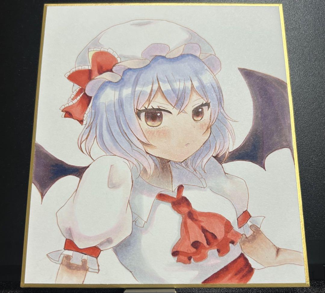 手書きイラスト　色紙　レミリア・スカーレット
