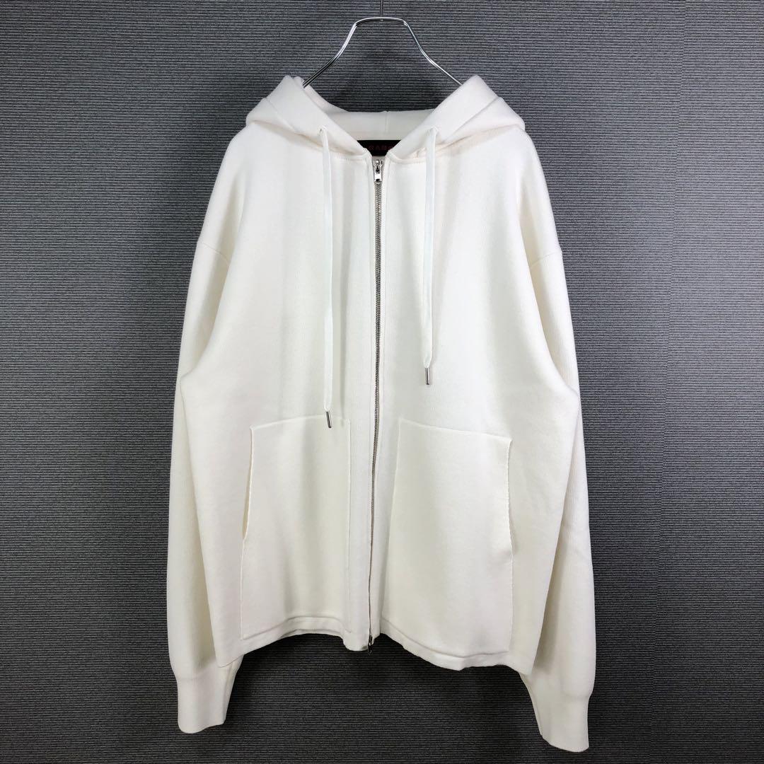 CABaN コットンカシミヤ ジップパーカ M ホワイト