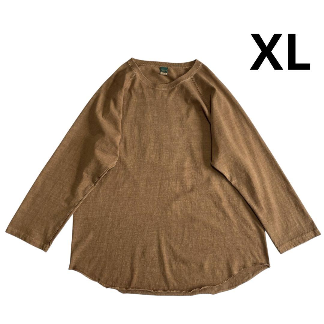 Good on ラグランスリーブ Tシャツ XL マスタード からし 日本製