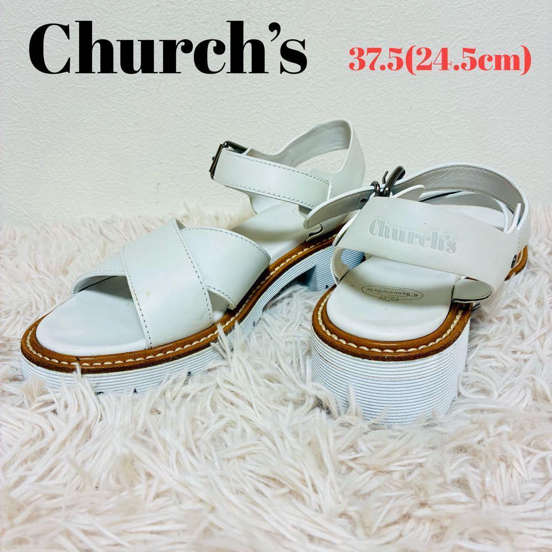 【希少】Church’s チャーチ サンダル クロスストラップ レザー 24.5