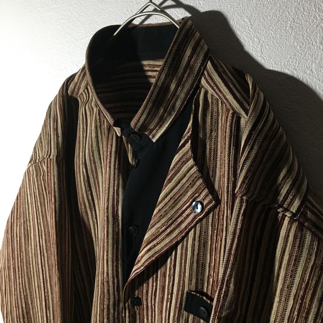 女性が喜ぶ♪ 【個性派古着】日本製 長袖デザインシャツ 変形デザイン