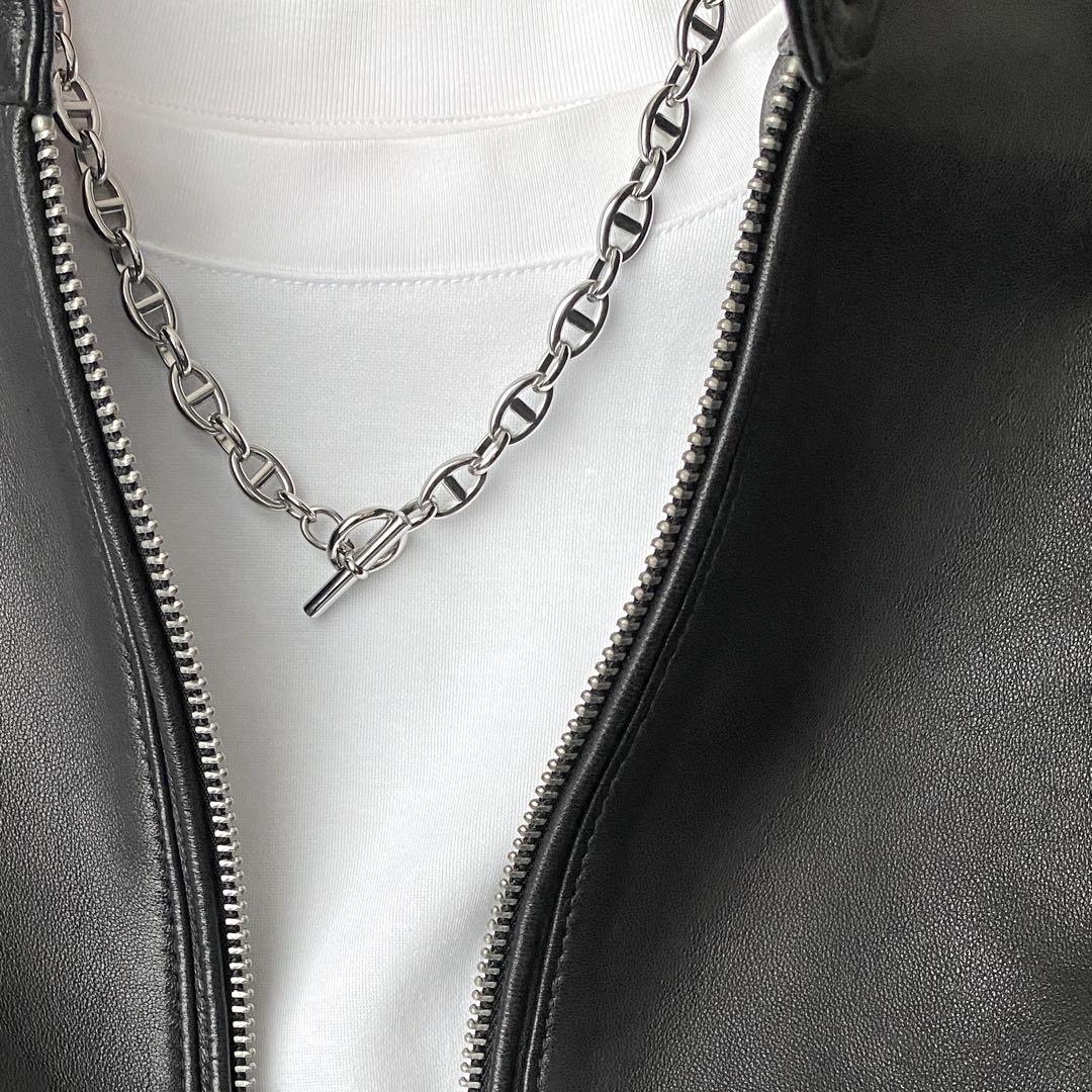 ☆新品 アンカー チェーン ネックレス 10mm ステンレス 316L