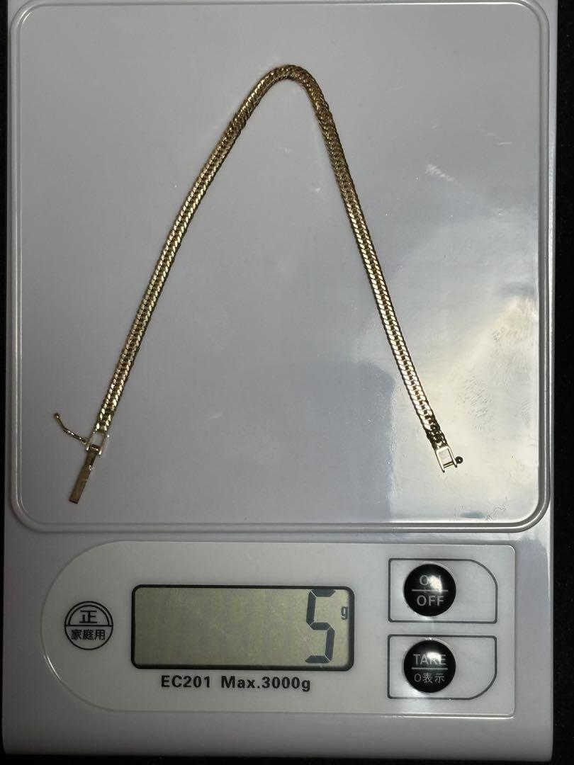 18金 喜平 アクセサリー 12面トリプル 5g 18cm K18キヘイ