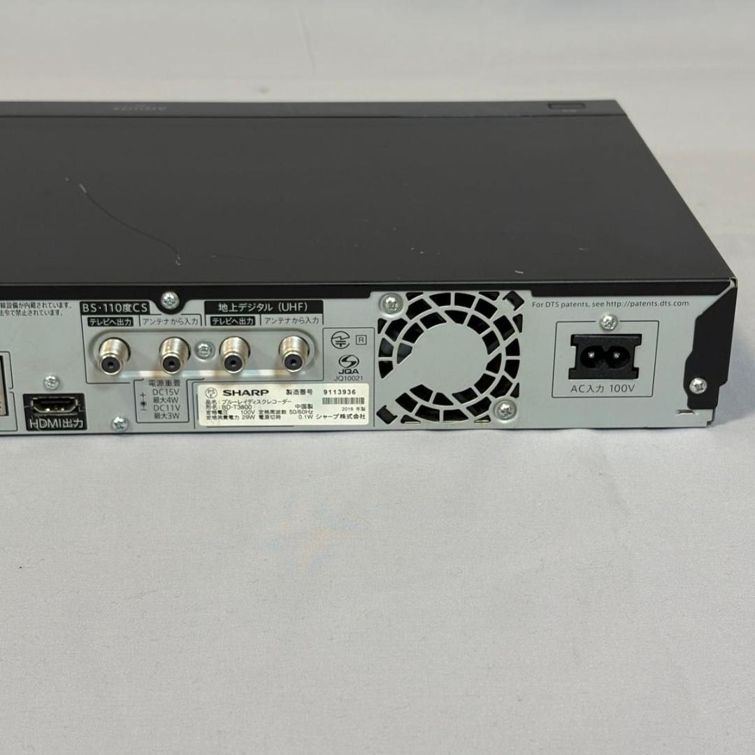 【希少品】 SHARP シャープ ブルーレイレコーダー BD-T3800