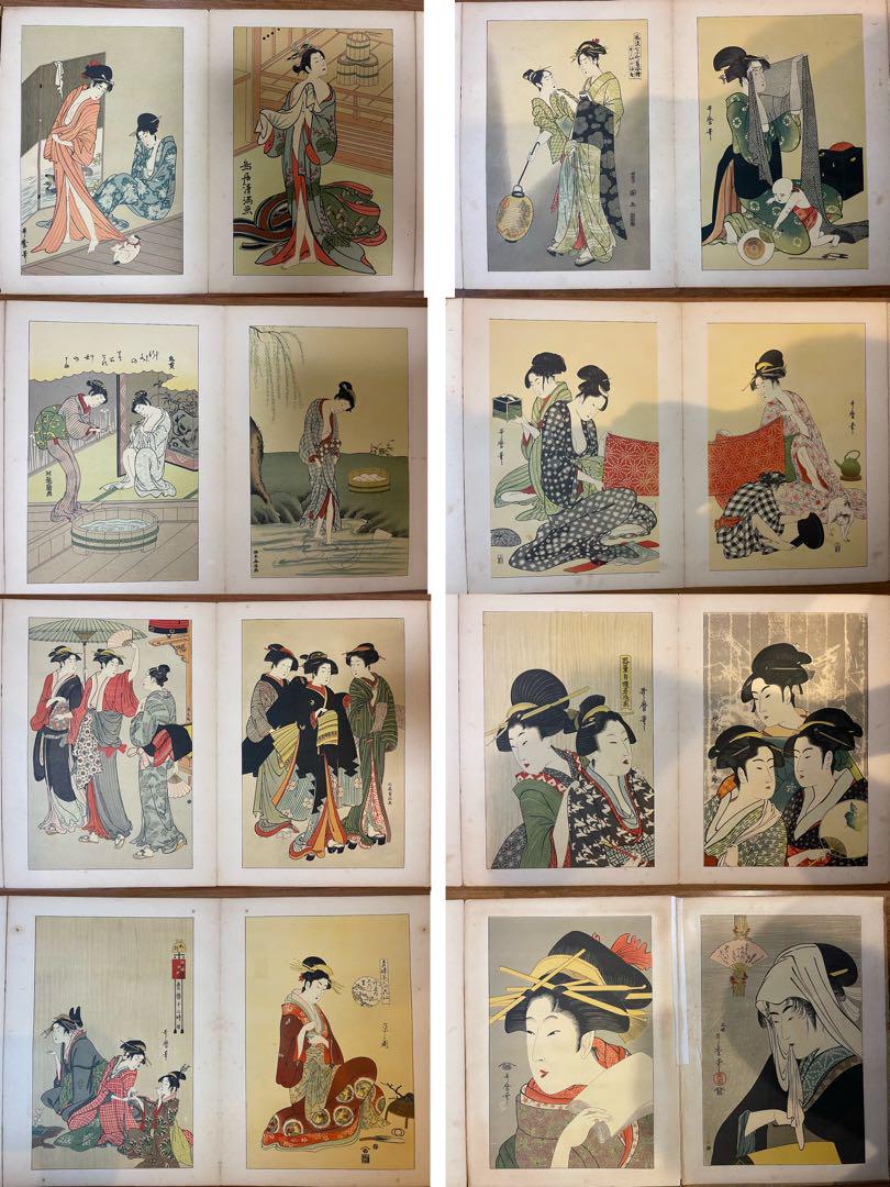 abc18◇◆日本美術　浮世絵版画撰集1冊全32図 版元 希少物 現状品