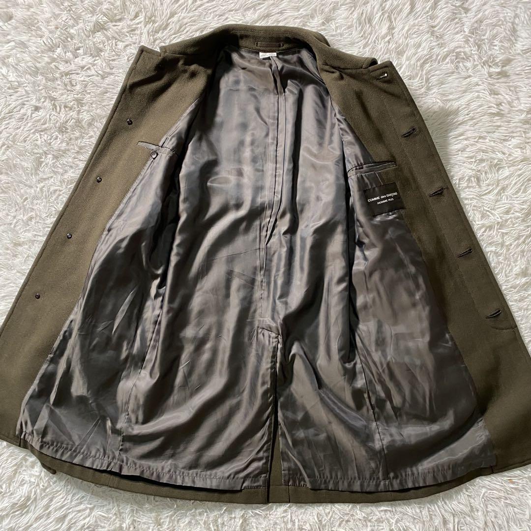 【美品】コムデギャルソンオムプリュス　ステンカラーコート　ベルト付き　比翼　M