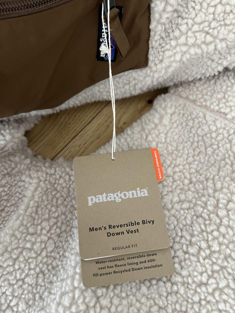 Patagonia リバーシブル　ビビーダウンベスト ベージュ/ブラウン