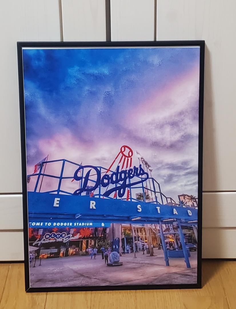 ドジャースタジアム大谷翔平 MLB！A3サイズポスターフレーム付き