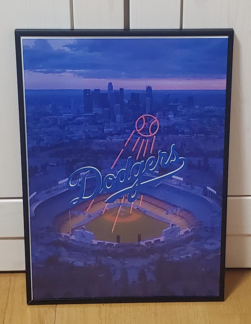 ドジャースタジアム大谷翔平 MLB！A3サイズポスターフレーム付き