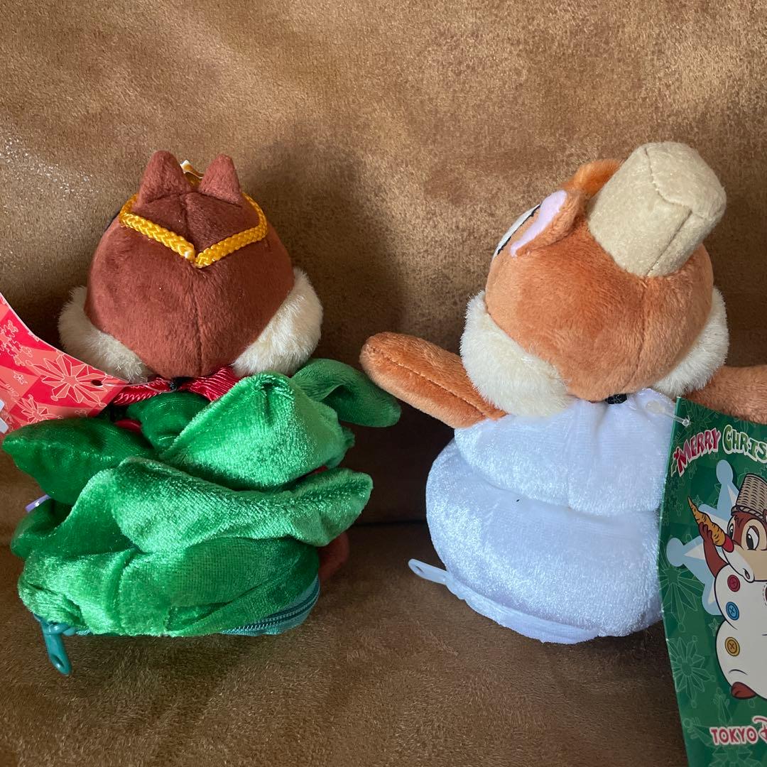 ディズニーリゾート　クリスマス　チップとデール　ぬいぐるみ　ストラップ ☆レア☆ 東京ディズニーリゾート チップ\u0026デール クリスマス