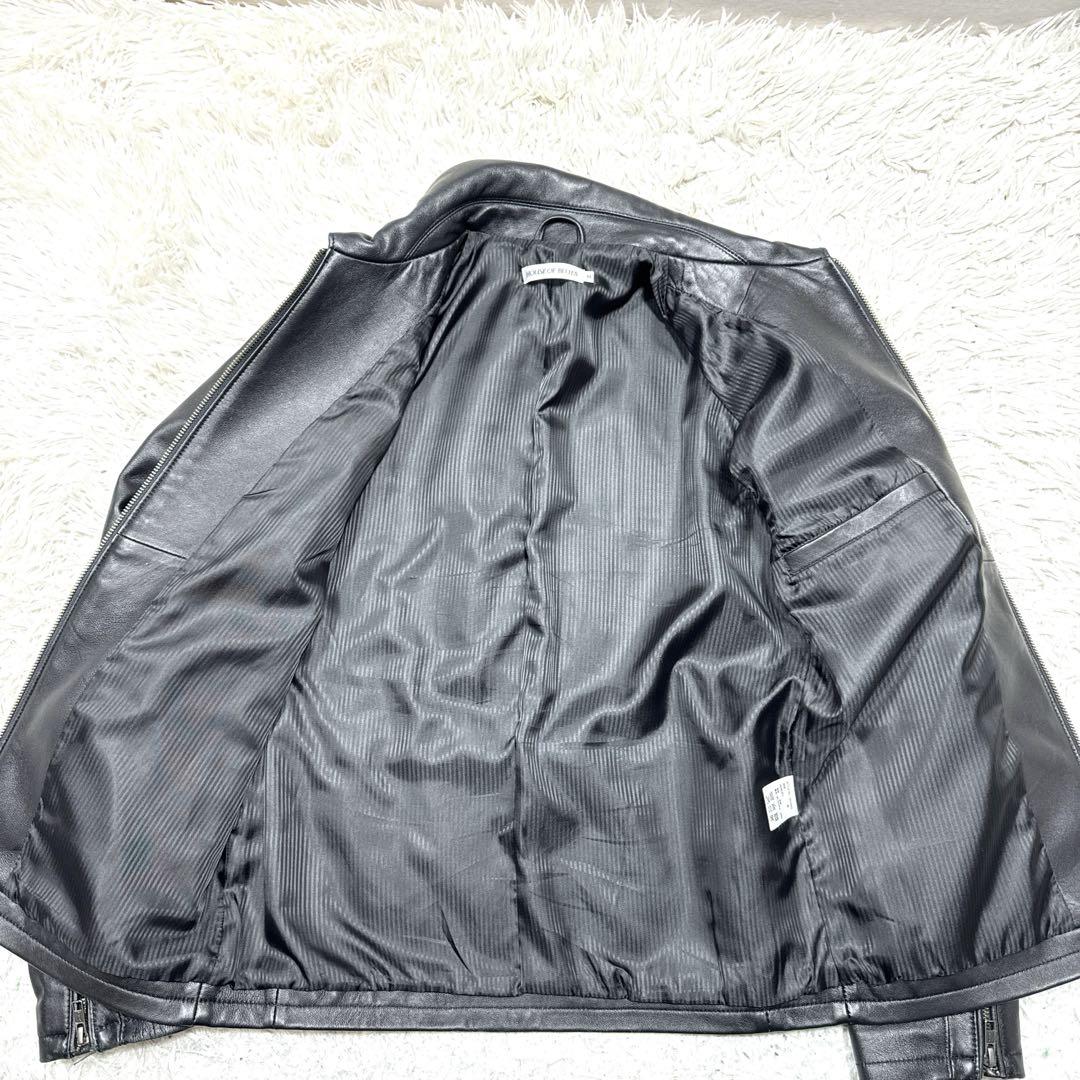 極美品　ハウスオブブルース　レザージャケット　シープスキン　羊革　黒　Mサイズ