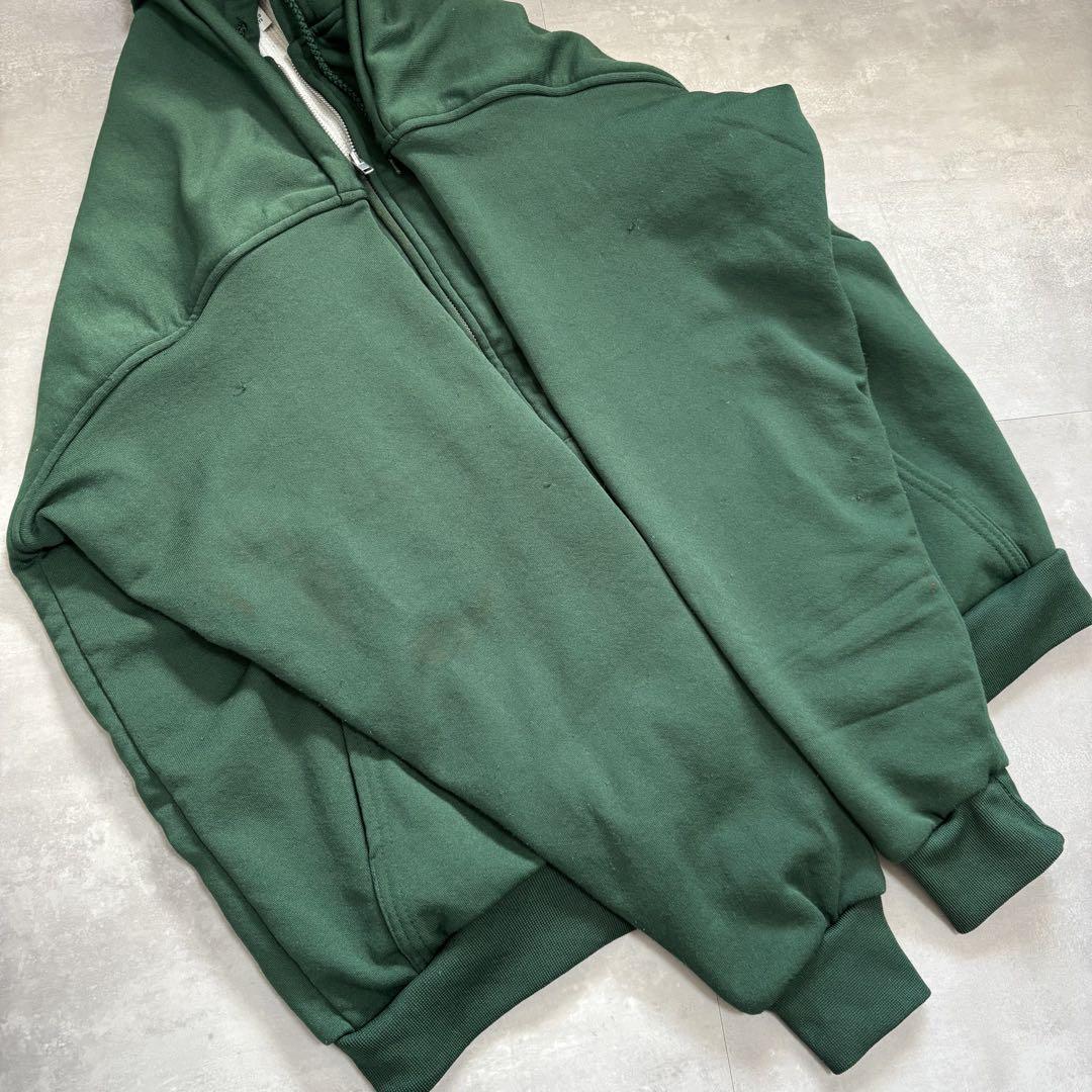 90s vintage PLUMA パーカー ダブルフェイス　裏サーマル　緑