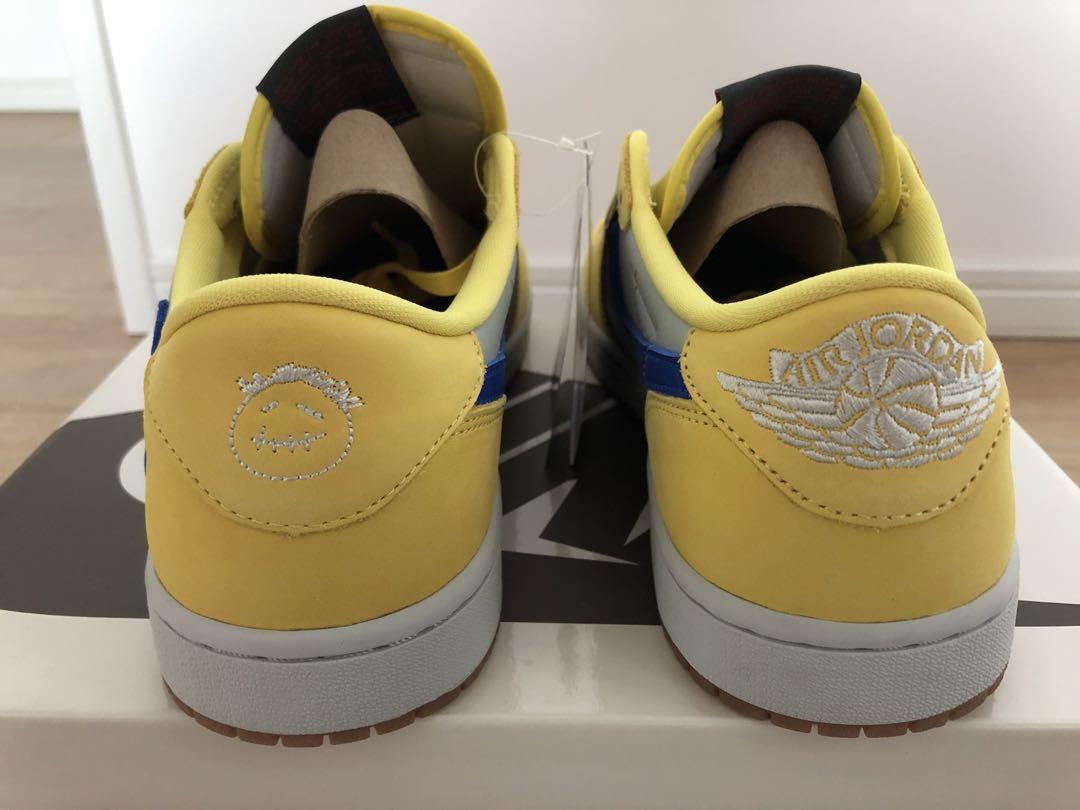 靴 Travis Scott Nike Air Jordan 1 Canary