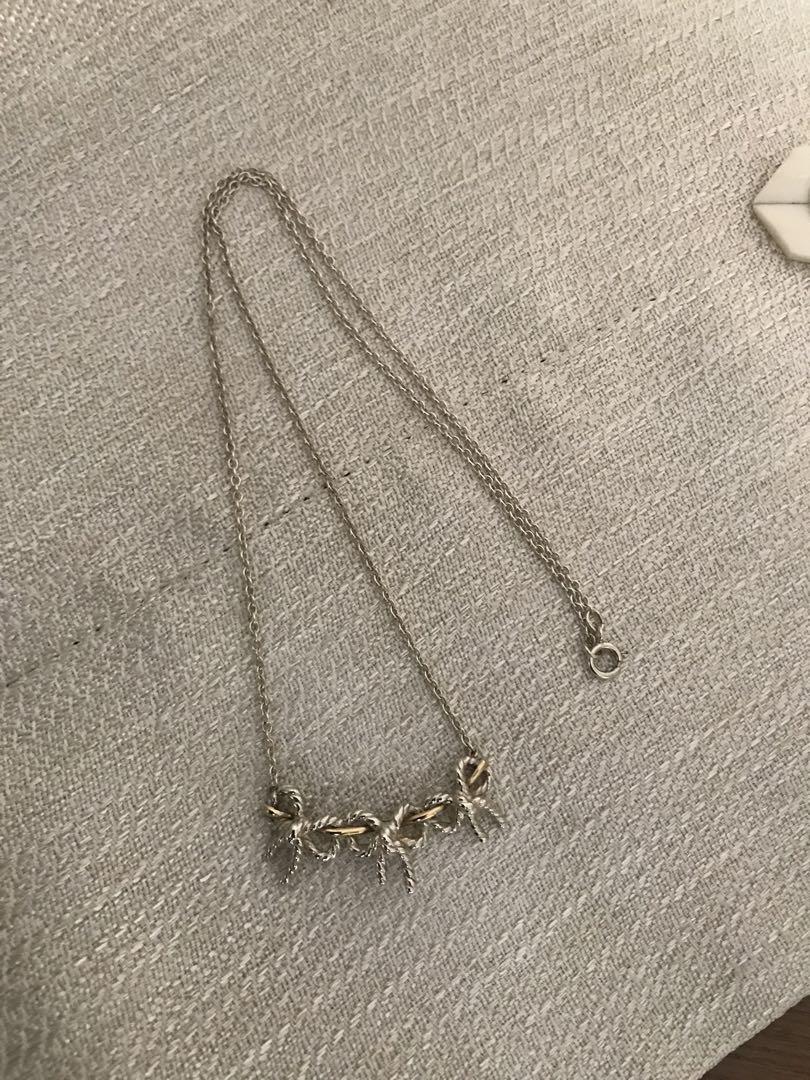 ティファニートリプルリボンネックレス　k18 925