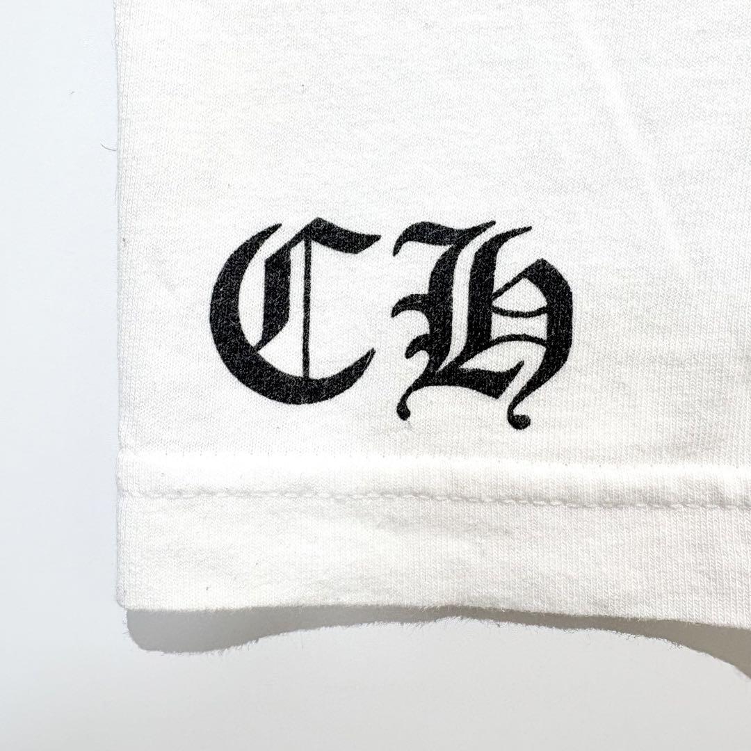 CHROME HEARTS Tシャツ 半袖 バックロゴ CHプラス ホワイト S