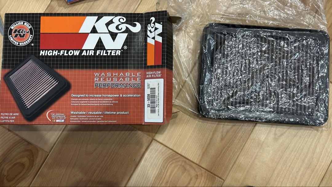 K&N エアフィルター マツダ 用 33-5038 + メンテナンスキット